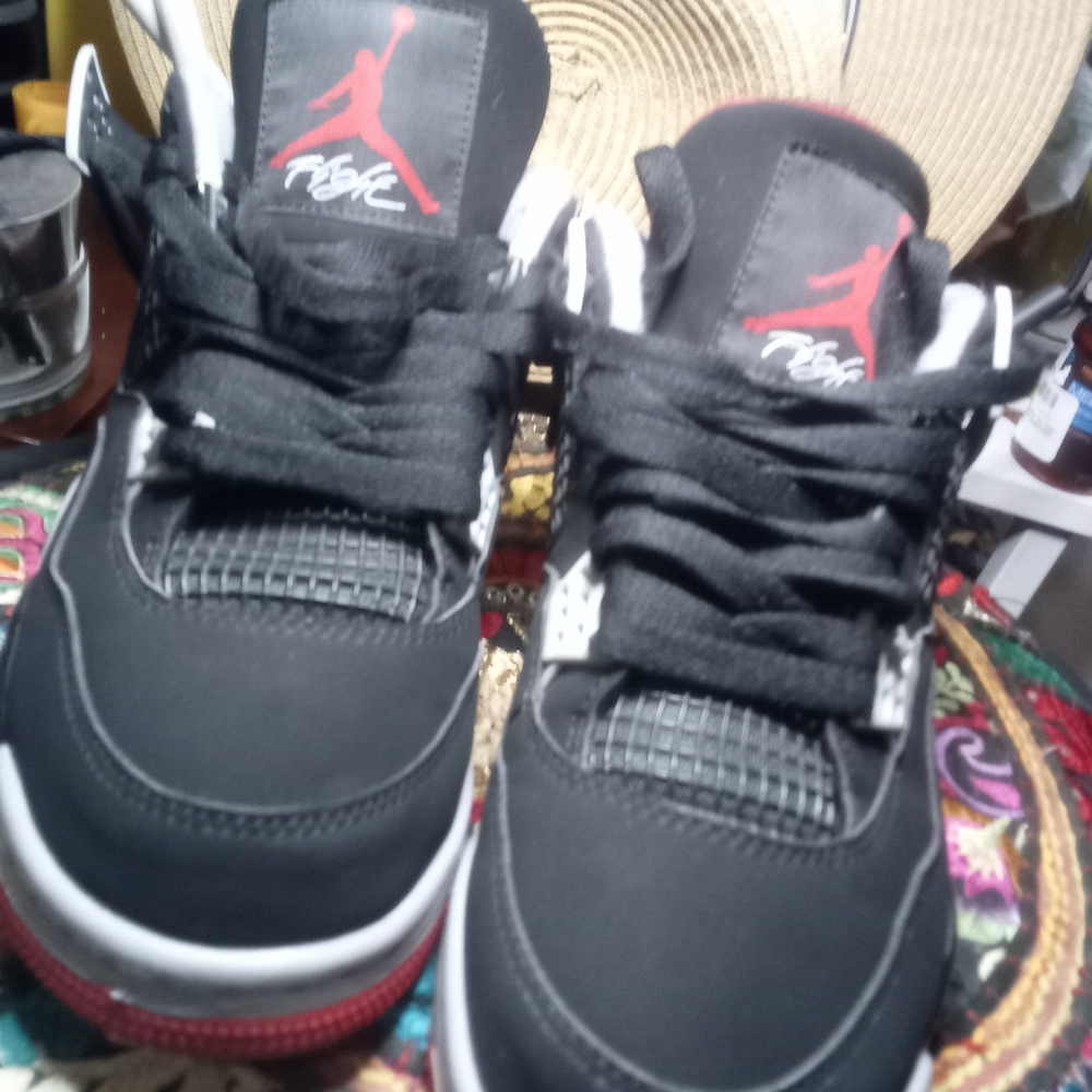 Jordan Black and Red Signature Sneakers